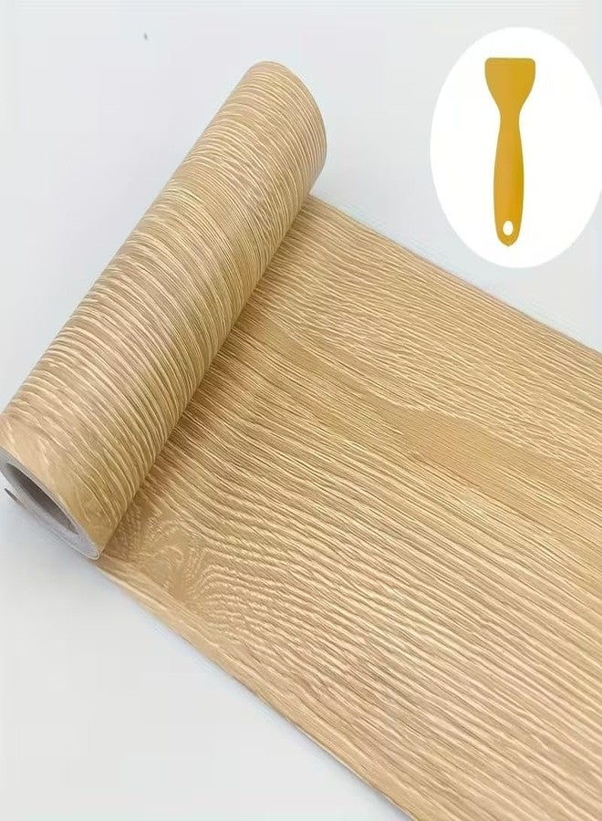 HAPPYMATES شريط إصلاح واقعي بنقشة الخشب من هابي ميتس للأرضيات والأثاث والألواح الجدارية وورق الجدران - شريط حماية للمطبخ وغرفة النوم وأسطح غرفة المعيشة (8 بوصة × 200 بوصة) - Image 3